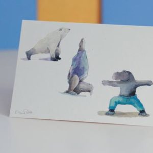 Carte de voeux yoga Animo