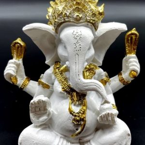 Statue Ganesh Blanc 13cm